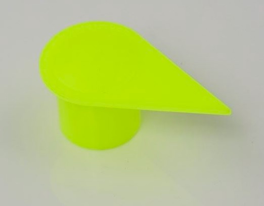 Kryt matice kola 32mm s indikátorem uvolnění - žlutý nízký plast