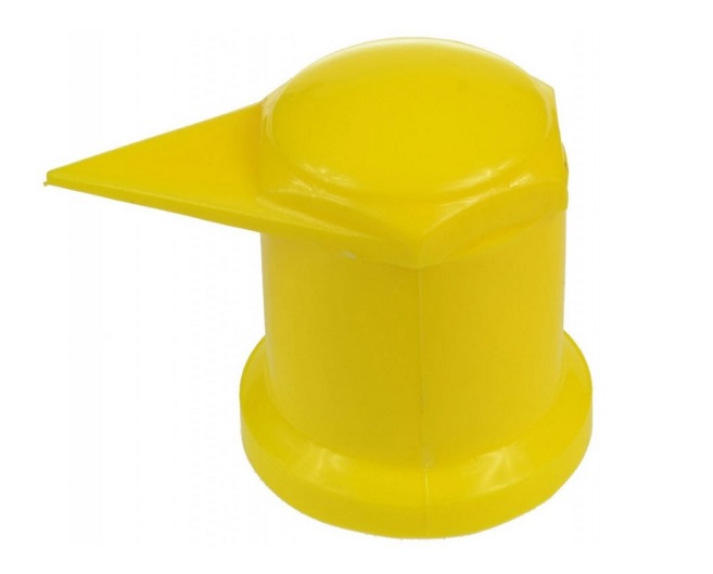 Kryt matice kola 33mm s indikátorem uvolnění - žlutý plast