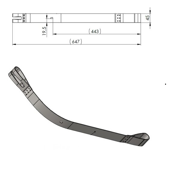 Pás upínací tlumiče výfuku VOLVO FH4,RVI Gama-T