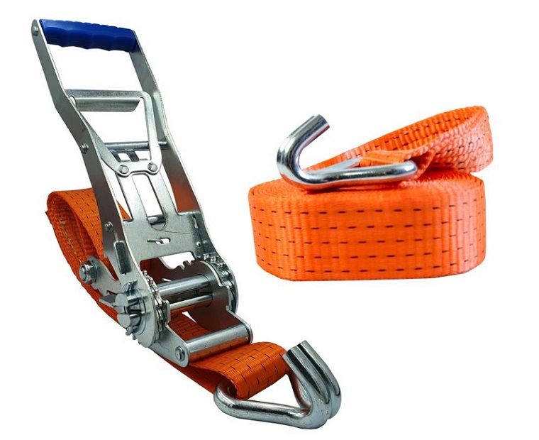 Pás upínací  5t/50mm/10m DOUBLE ERGO ráčna, oranžový