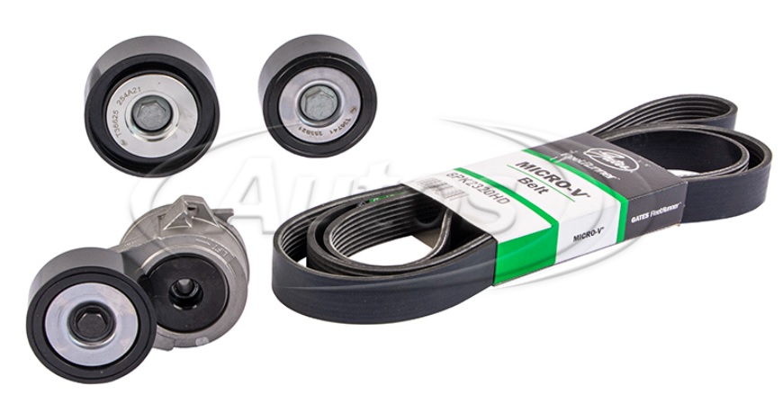 Napínač s drážkovým řemenem a kladkami - sada MERCEDES Actros MP4/MP5