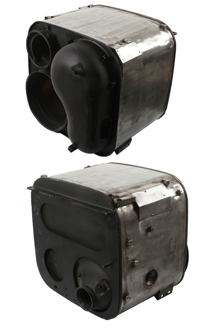 Tlumič výfuku s katalyzátorem bez filtru DPF s novou vložkou DOC/SCR - repas MAN TGX, TGS