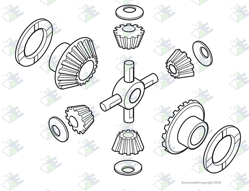 Sada opravárenská diferenciálu SCANIA P,R,T  RBP 735/ RBP 736/ RBP 835/ RP 735/ RP 736/ RP