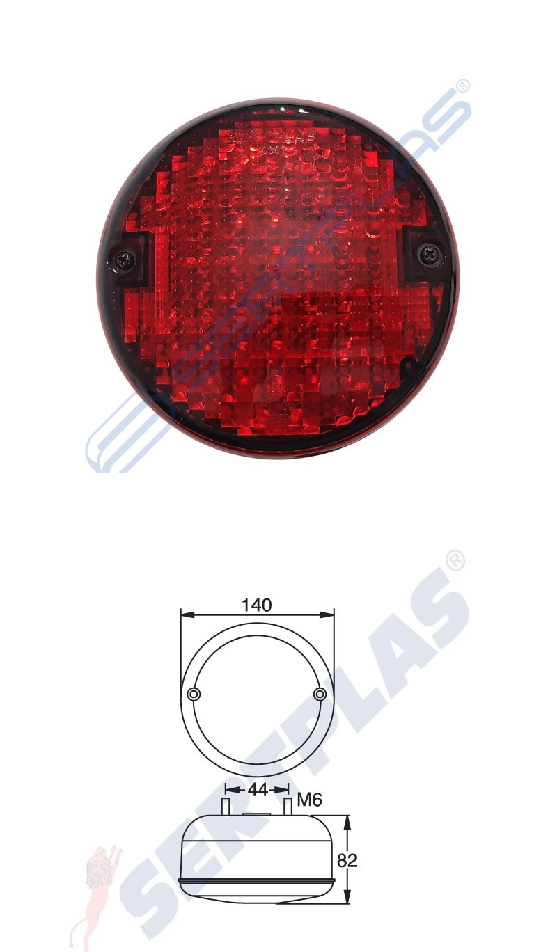 Svítilna mlhová zadní pr.140mm 24V/ 1,68W LED 