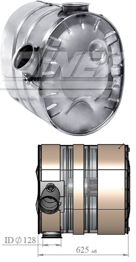 Tlumič výfuku s katalyzátorem repas VOLVO FH/ FH16 / FM 380-420 HPP Euro 5