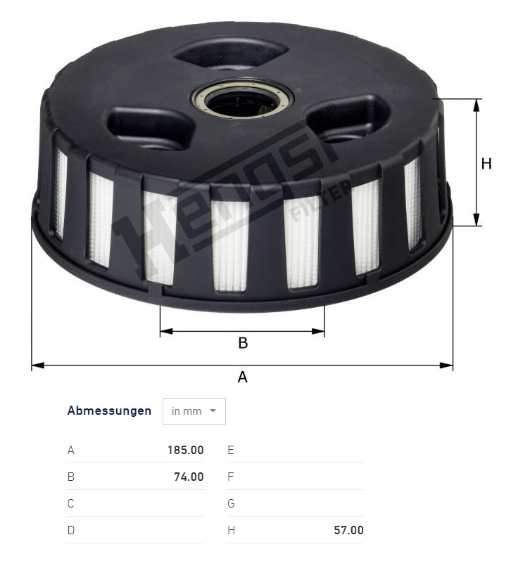 Filtr odvětrání motoru IVECO AD/AT/AS Stralis, AD/AT Trakker Euro 6, CASE-IH, NEW HOLLAND