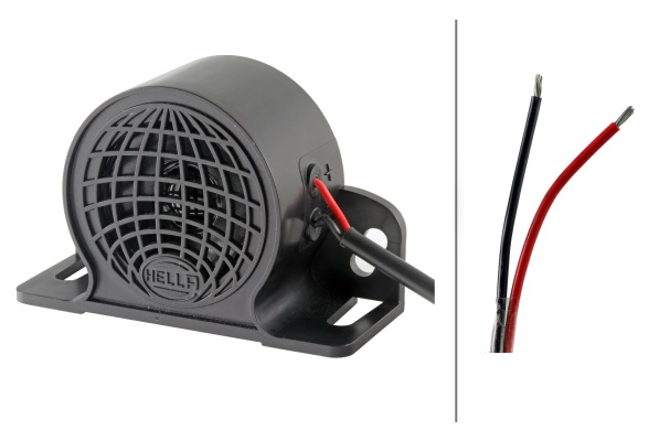 Signalizace akustická zpátečky 9/48V 112dB/700Hz, kabel 0,2m 