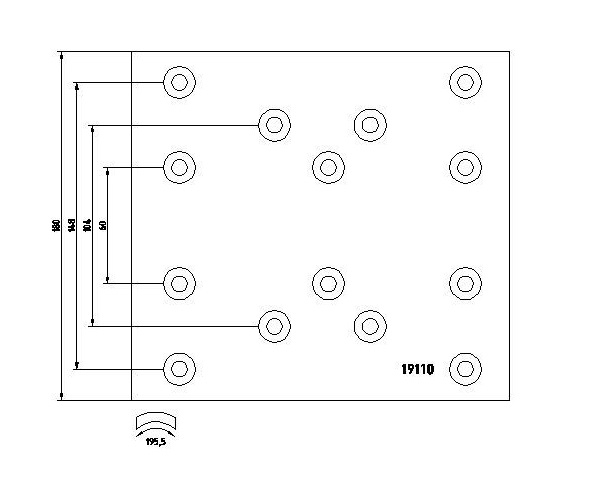 Obložení brzdové 19109.0 Textar 80x410 IVECO E.Trakker, Trakker od 2004, Trakker II 2012 -