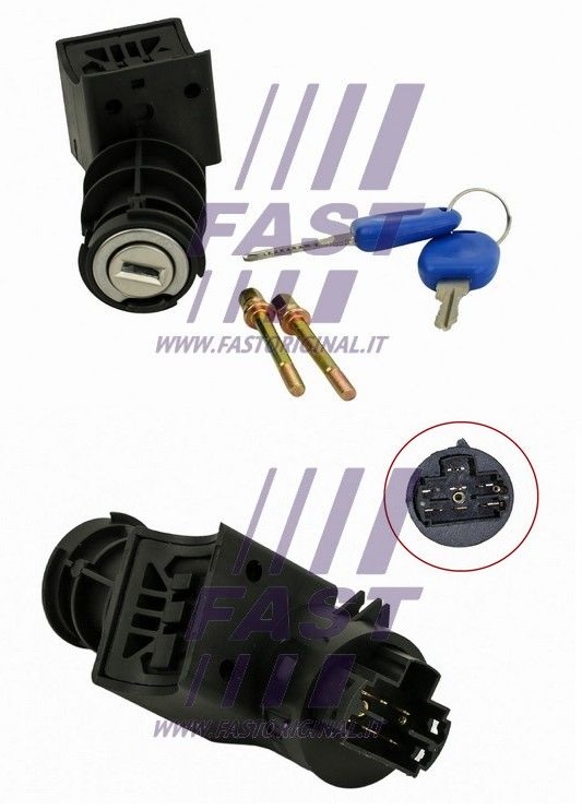 Skříňka spínací s vložkou a klíčemi 7pin FIAT Doblo od 2000 do 2010, ALFA ROMEO