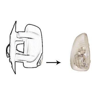 Svítilna směrová do zrcadla L RENAULT Master III, OPEL Movano B, NISSAN NV400