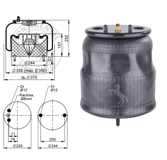 Vlnovec pérování kompletní - plastový zvon PN SCANIA P,R,S,T Euro 6