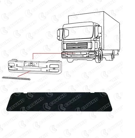 Schod - nášlap předního nárazníku MAN TGL/TGM, TGA/TGS/TGX