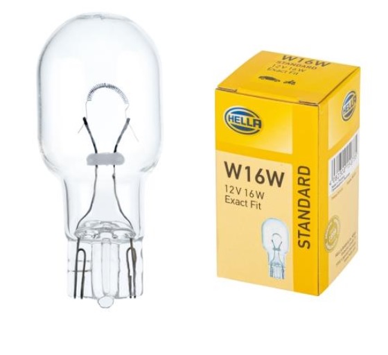 Žárovka celosklo 12V 16W T15 W16W 2,1x9,5D