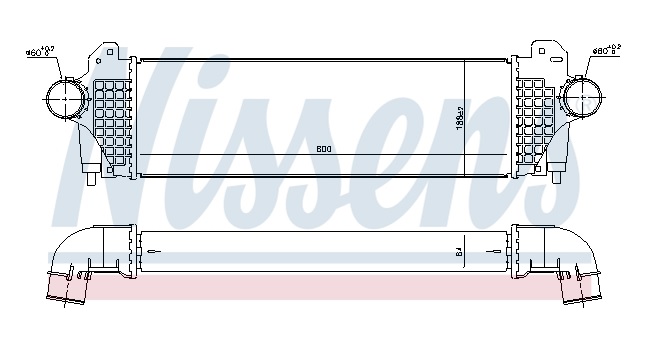 Chladič nasávaného vzduchu 64x188 IVECO Daily V/VI 3.0 CNG/ 3.0D od 09.2011