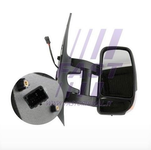 Zrcadlo hlavní dvojité se směrovkou P NISSAN NV400, OPEL Movano B, RENAULT Master III