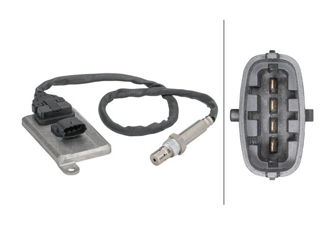 Snímač výfukových plynů NOx za katalyzátor 24V/4 pin/ 834mm DAF XF105, CF65, CF75, CF85