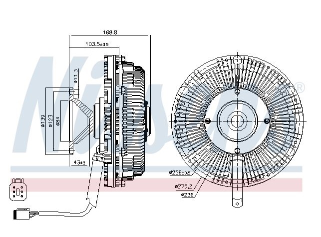 Viskospojka bez ventilátoru SCANIA G,P,R,S DC13 139/141/146/148/149/155 Euro 6 06.2017