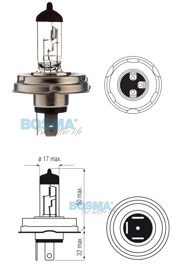 Žárovka H4 12V 60/55W 12V P45t Special