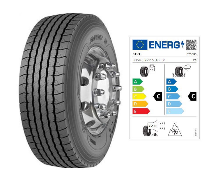 Pneumatika nákladní 385/65 R22,5" AVANT 5   160K158L TL M+S 3PMSF / vodící