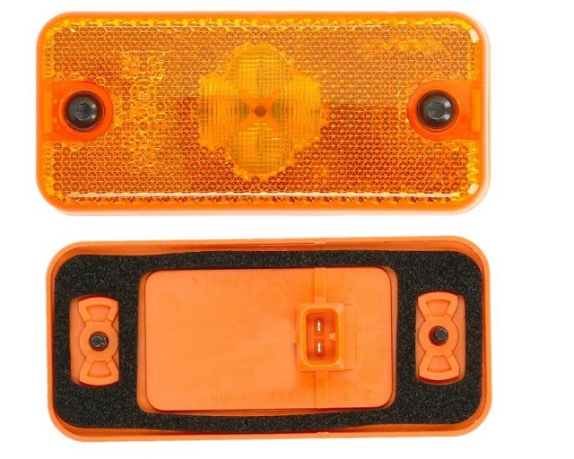 Svítilna poziční 24V/110x50x18 LED, konektor AMP-JPT, oranžová 