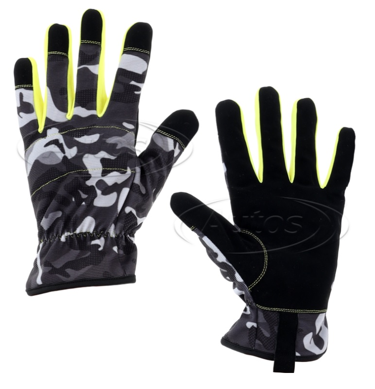 Rukavice pracovní REDGRIP symtetická kůže,elastické manžety,reflexní konce, vel.10/XL