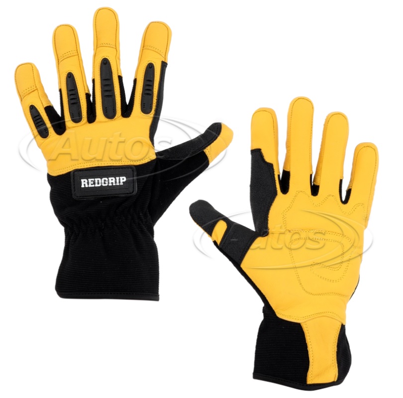 Rukavice pracovní REDGRIP protiúderové TPR kostky na hřbetu,,kevlar palec+ukazovák,vel.10
