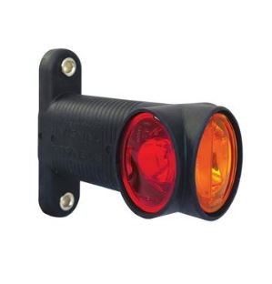 Svítilna poziční - tykadlo 12V/24V L/P LED č/b/o, kabel 1,7m