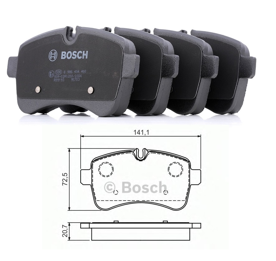 Deska brzdová 29232 Bosch 141,3x72,7x21 ZN IVECO Daily IV 35C od 2006