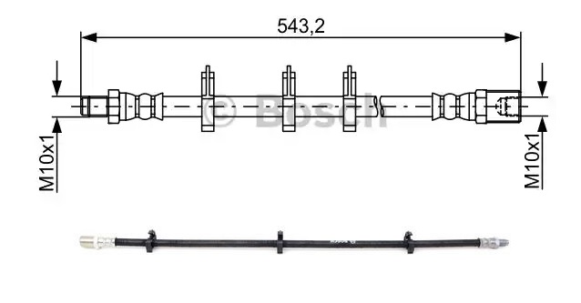 Hadice brzdová M10x1x510 ZN IVECO Daily III/IV/V/VI