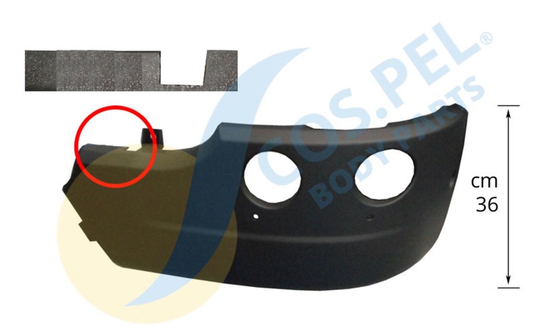 Roh nárazníku 362mm L SCANIA R/CG/CR od 2010