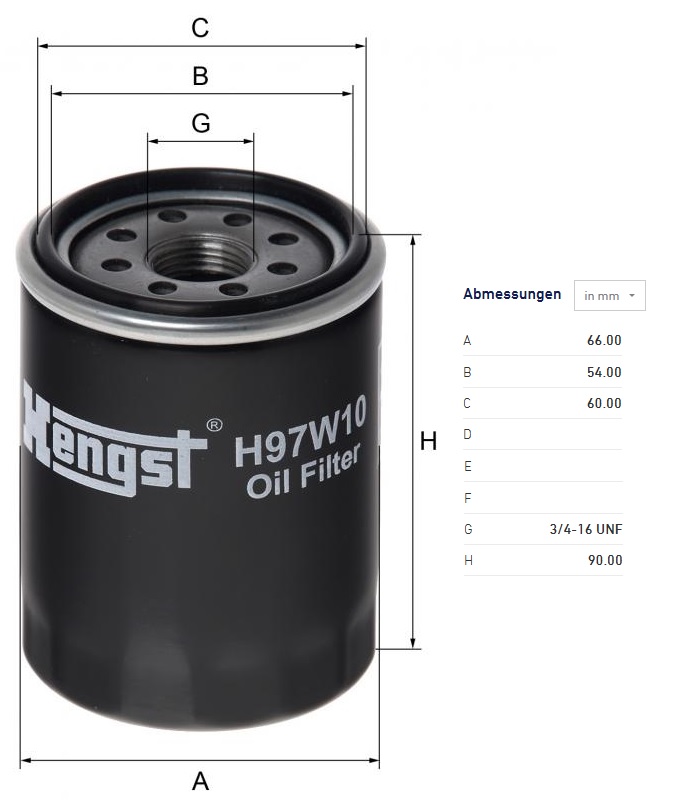 Filtr oleje JCB MINI  NISSAN, TOYOTA; 100 NX; 180SX; Avenir; Bluebird; Bluebird Aussie; Ca