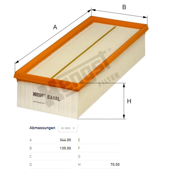 Filtr vzduchu AUDI A3, VW Caddy, Golf IV, Passat B6, Touran Van
