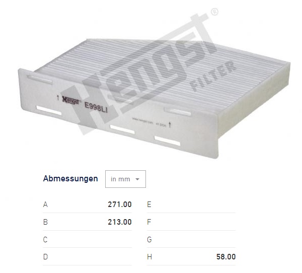 Filtr vzduchu kabiny AUDI A3, VW Caddy, Golf IV, Passat B6, Touran Van, ŠKODA Octavia II