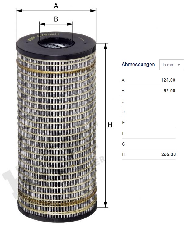 Filtr oleje hydrauliky CATERPILLAR 500, 700, 900, D, H, IT, K, M
