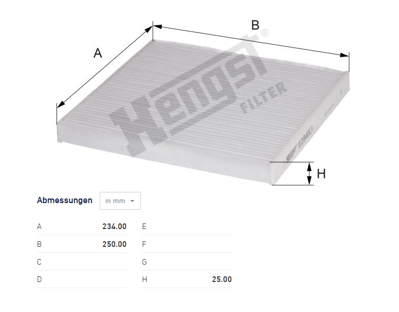 Filtr vzduchu kabiny FIAT Ducato III, PEUGEOT Boxer, CITROEN Jumper II