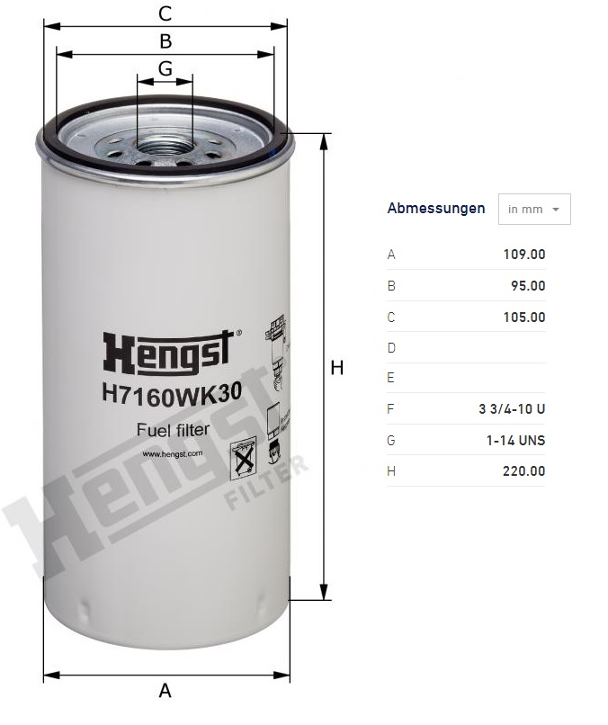 Filtr paliva s odlučovačem vody MERCEDES Actros, MAN, SCANIA P,G.R,T,  IVECO S-Way