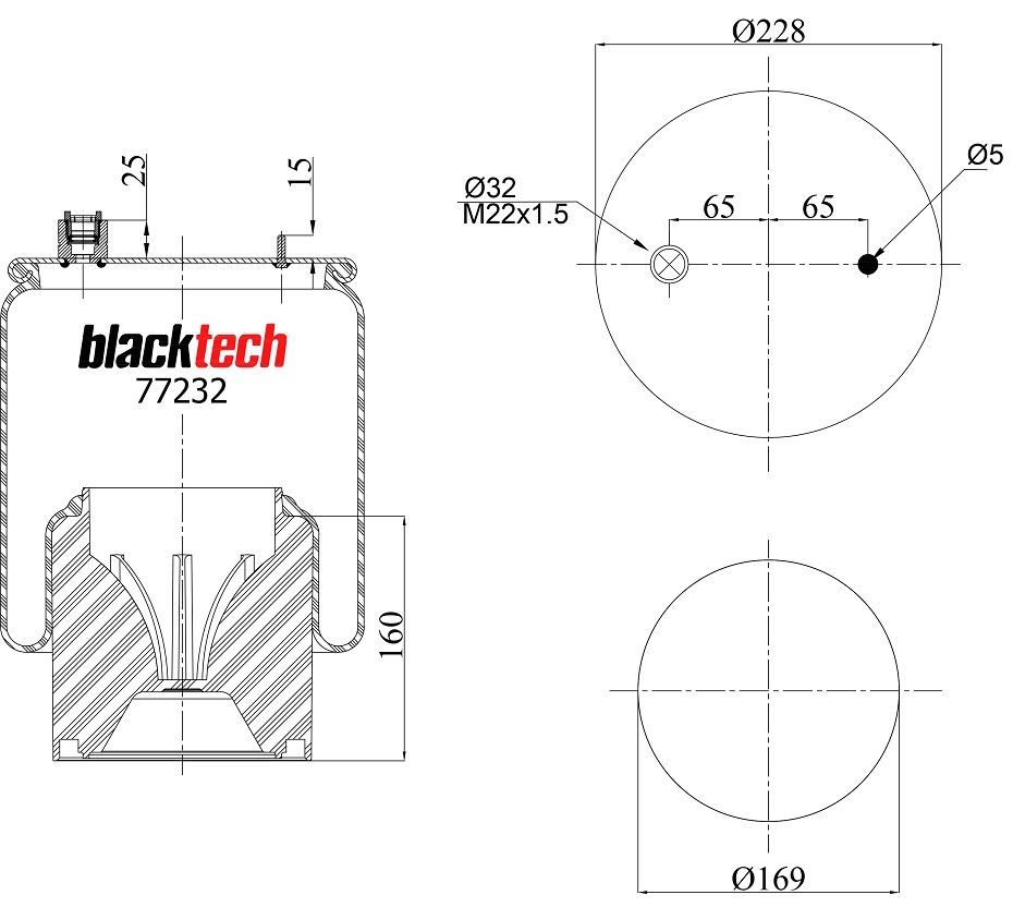 Vlnovec pérování kompletní - plastový zvon ZN MERCEDES Actros MP4/MP5, Antos, Arocs,Econic