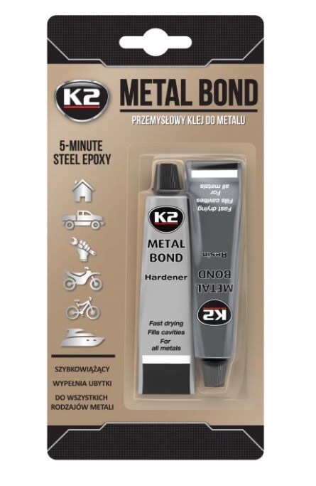 Lepidlo dvousložkové na kovy K2 METAL BOND, 58g  