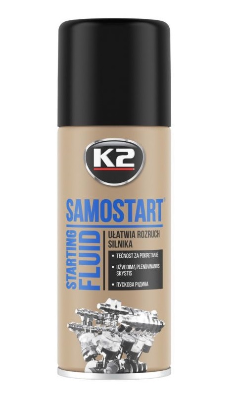 Sprej "studený start" pro všechny typy motorů K2 Starting Fluid do -54°C, 400ml