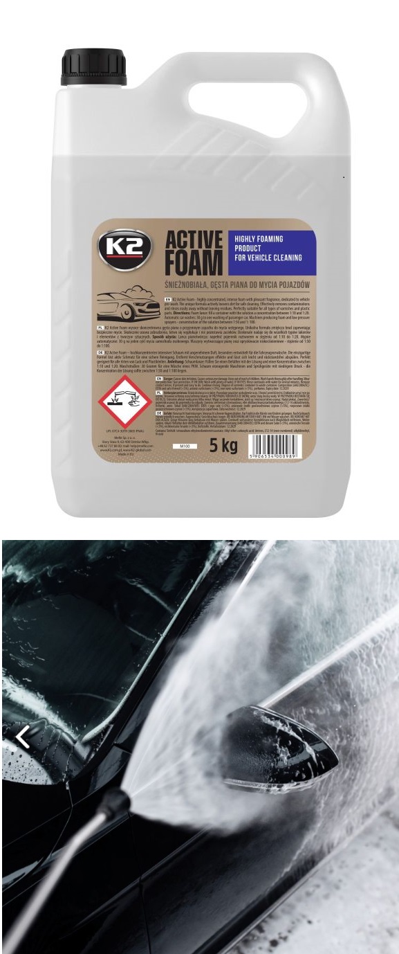 Pěna aktivní s vysokým účiinkem - koncentrát K2 Active Foam, 5 l