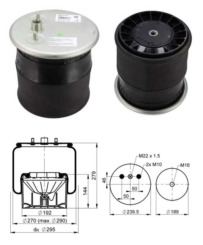 Vlnovec pérování kompletní - plastový zvon ZN L/P DAF XF106
