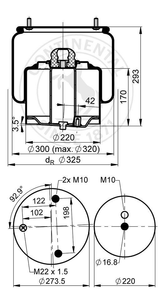 Vlnovec pérování kompletní - železný zvon L DAF XF106 Euro 6 od 2013