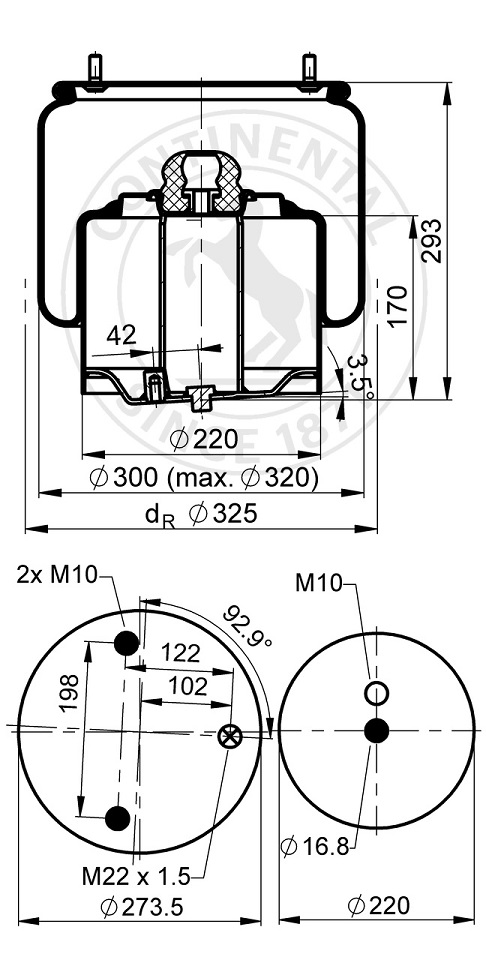 Vlnovec pérování kompletní - železný zvon P DAF XF106 Euro 6 od 2013