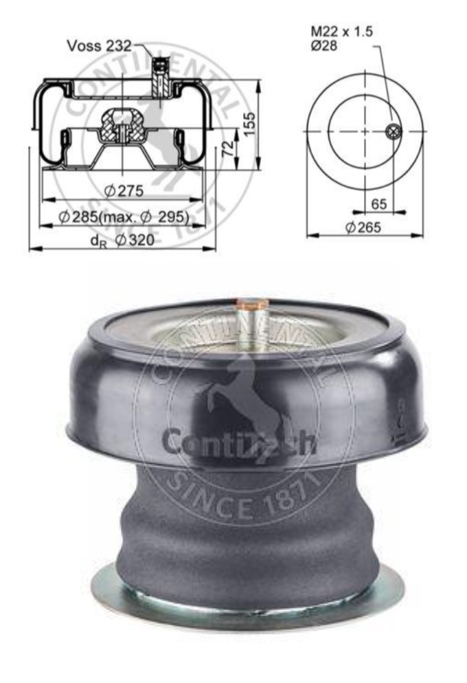 Vlnovec pérování PN MERCEDES Actros MP4, Antos 963 Euro 6