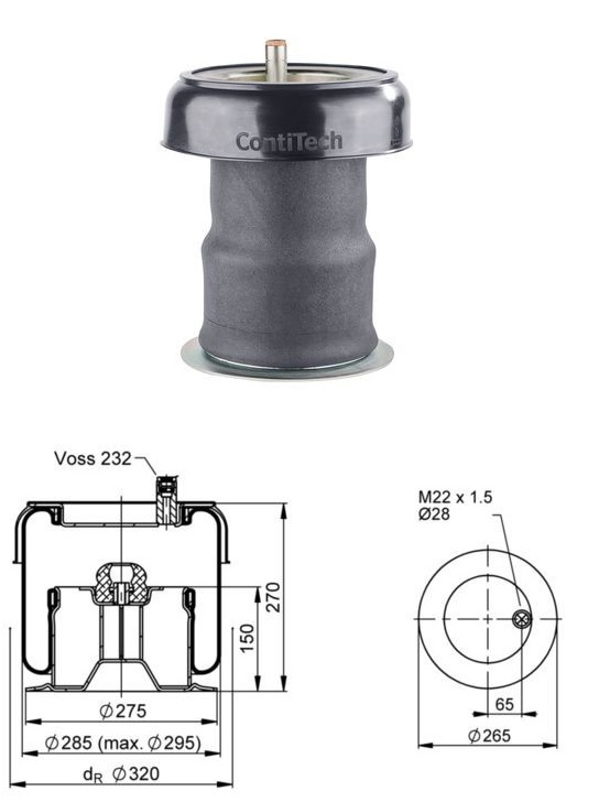 Vlnovec pérování MERCEDES Actros MP4/MP5 Euro 6