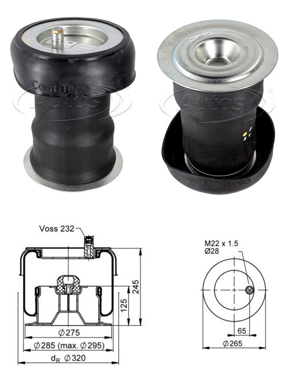 Vlnovec pérování MERCEDES Actros MP4/MP5 Euro 6