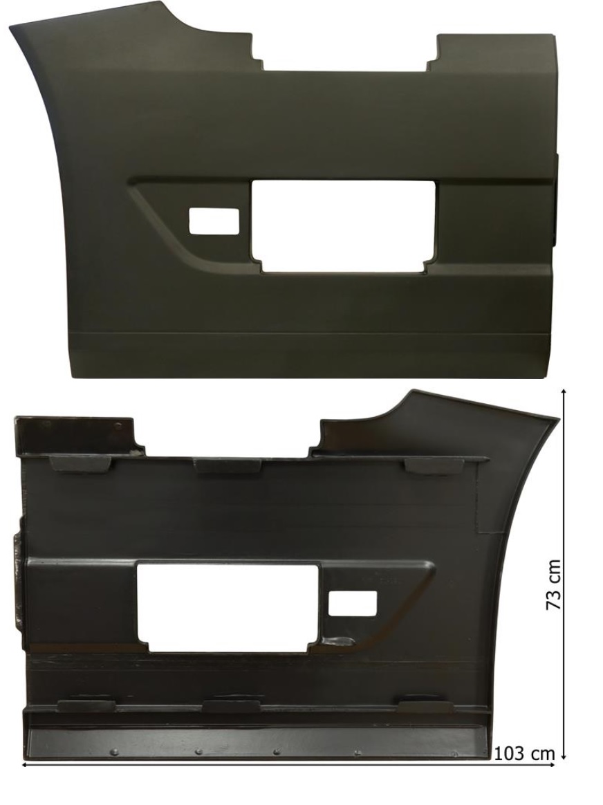 Spojler boční mezinápravový přední 1030x730mm L VOLVO FH4 Euro 6 od 2013