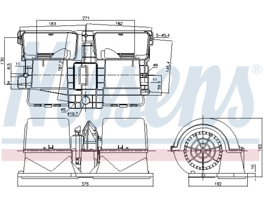 Motorek topení bez regulátoru 24V/408W SCANIA P,G,R,T od 01.2003