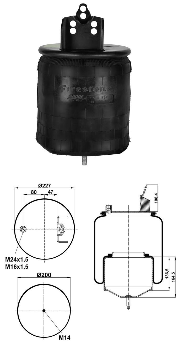 Vlnovec pérování kompletní - železný zvon ZN VOLVO FH12, FH16, FM9, FM12, FH/FM