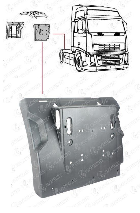 Blatník zadní - přední díl P RVI Kerax od 06.2006, Premium 2 od 10.2005
